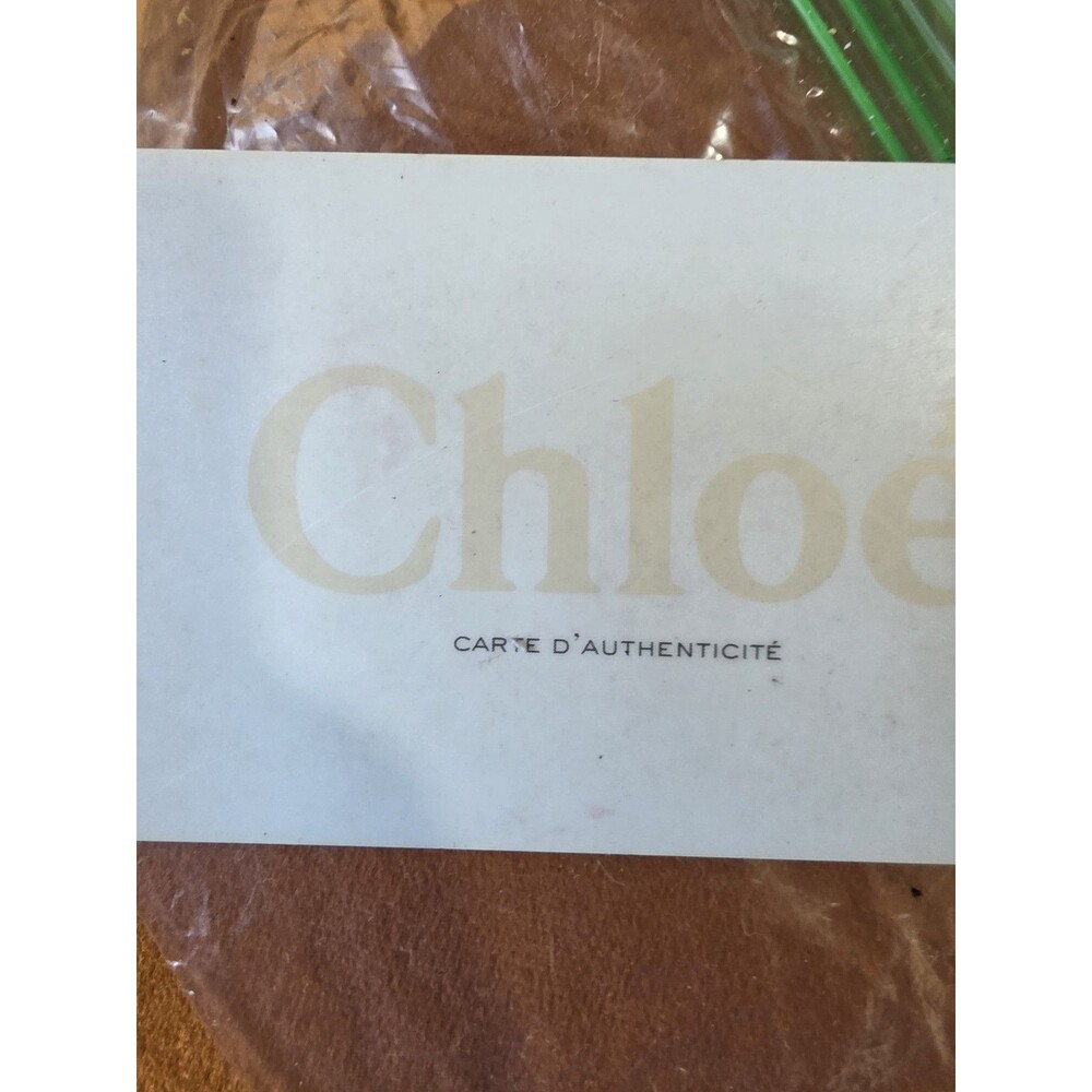 Chloé Brown Satchel Top Handle Zip Padlock Gold Hardware w/ Brand Card - Picture 3 of 9